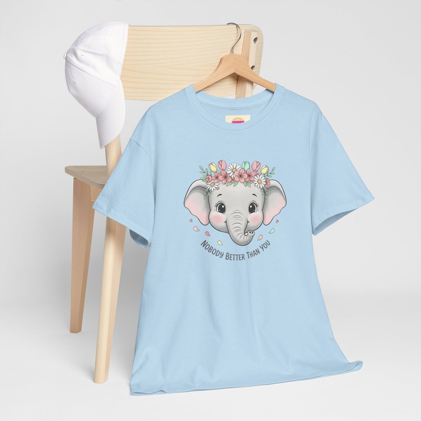 Elephant Floral Crown T-Shirt — "Rainbow Better Than You" Cute Kids Animal Tee