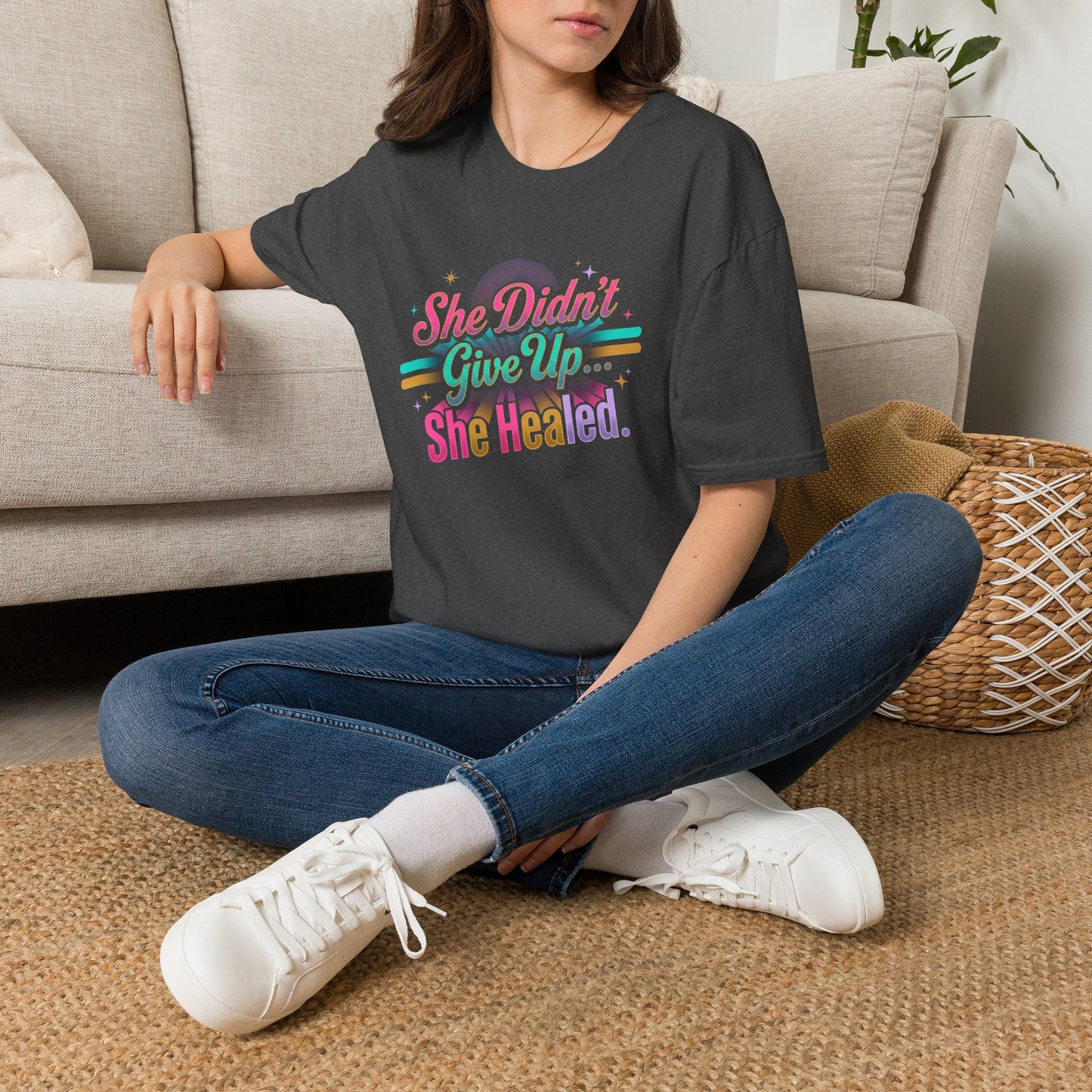 Inspirational Tee — "She Didn't Give Up... She Healed"