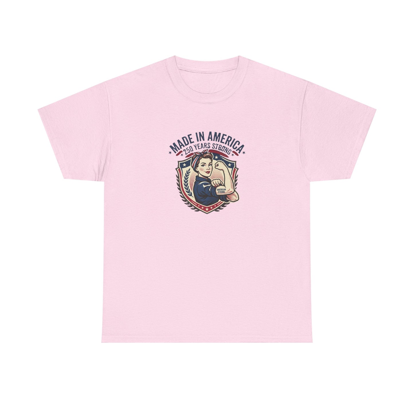 Made in America Rosie Riveter Graphic Tee — Patriotic Women's Empowerment T-Shirt