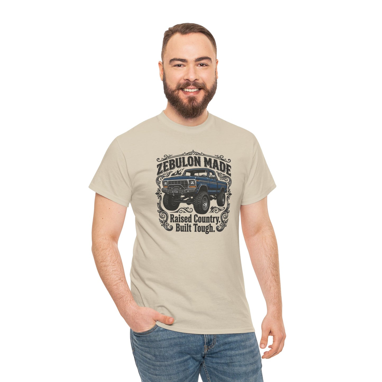 Men's T-shirt Zebulon Made Truck Tee — "Raised Country. Built Tough." Graphic T-Shirt