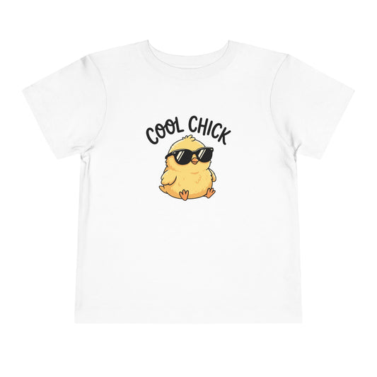 Cool Chick Toddler Tee — Cute Sunglasses Chick Graphic Shirt