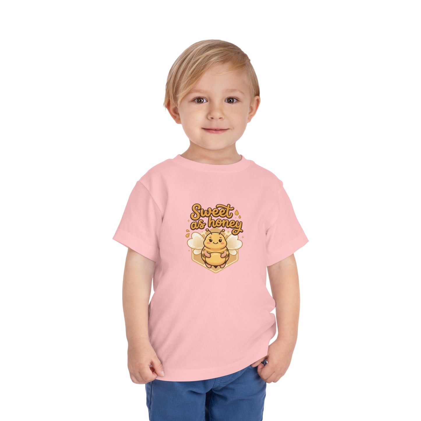 Toddler Tee — "Sweet as Honey" Cute Bee Graphic