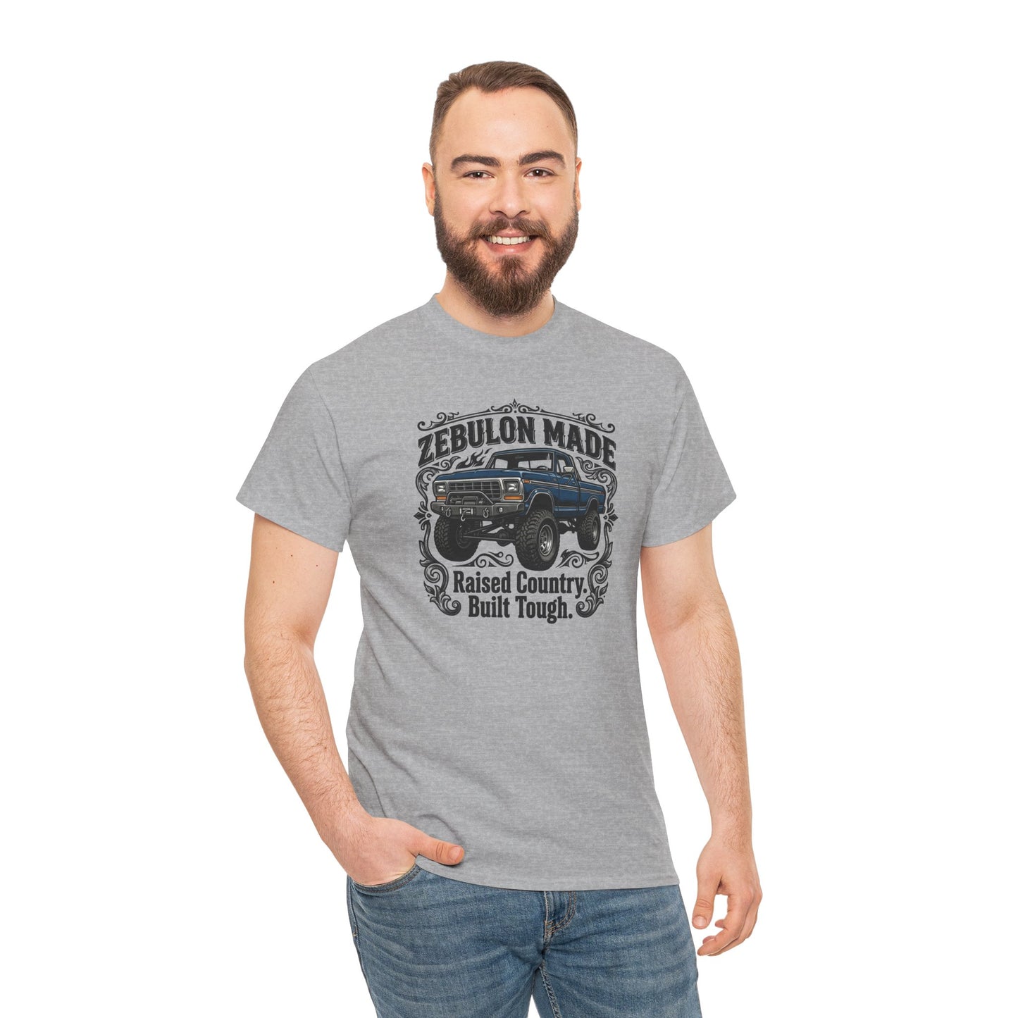 Men's T-shirt Zebulon Made Truck Tee — "Raised Country. Built Tough." Graphic T-Shirt