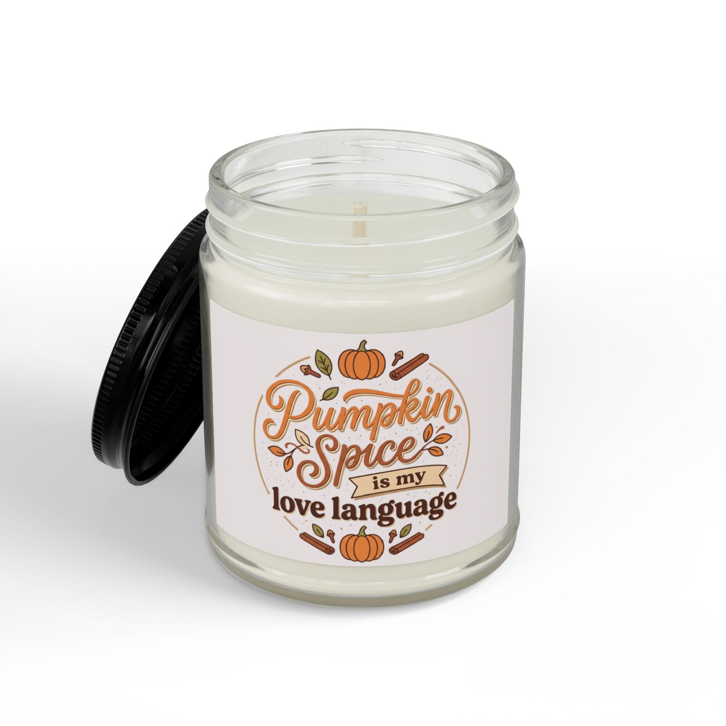Pumpkin Spice Soy Candle (4oz & 9oz) — "Pumpkin Spice Is My Love Language" Autumn Scented Jar