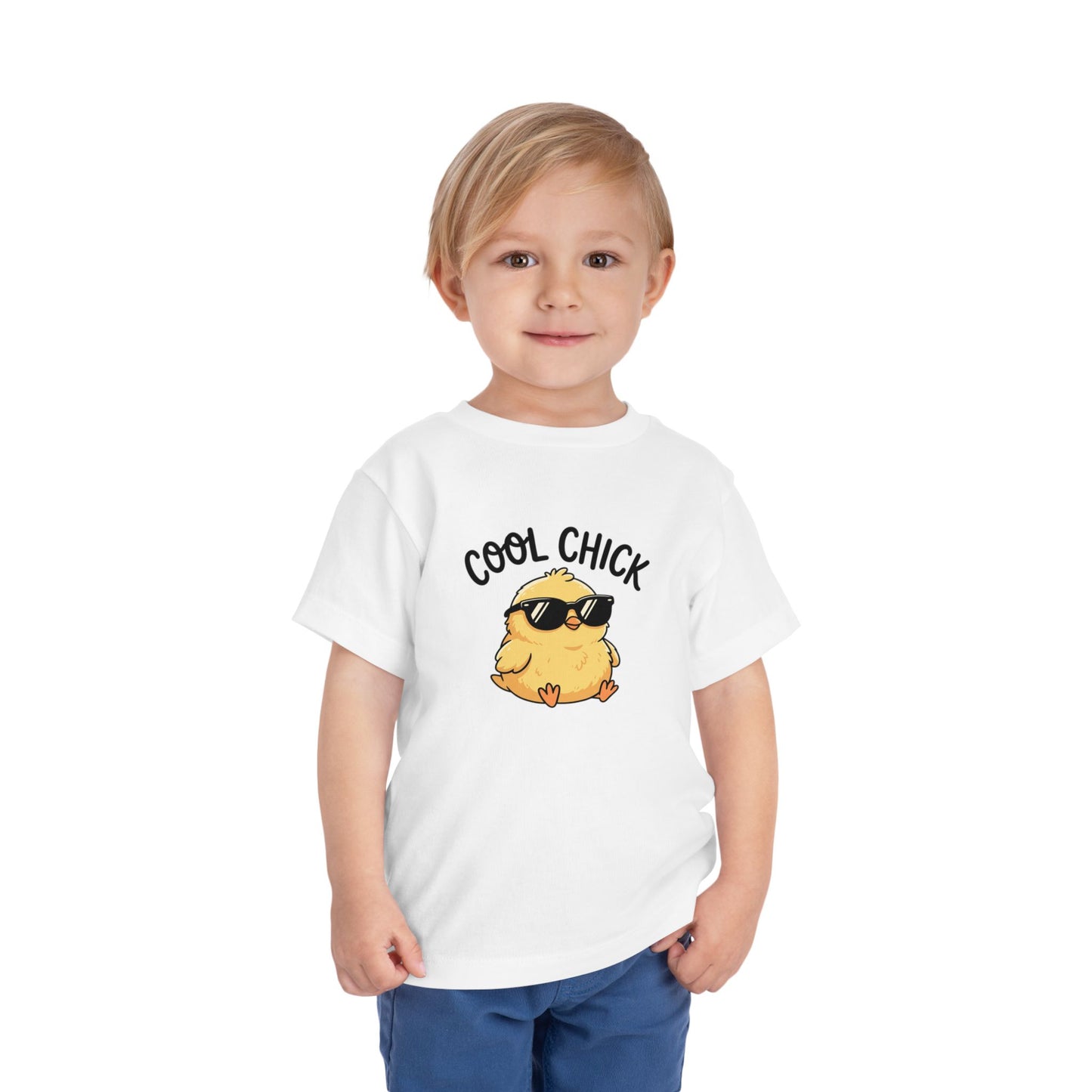 Cool Chick Toddler Tee — Cute Sunglasses Chick Graphic Shirt