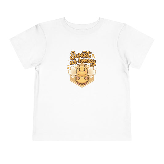 Toddler Tee — "Sweet as Honey" Cute Bee Graphic
