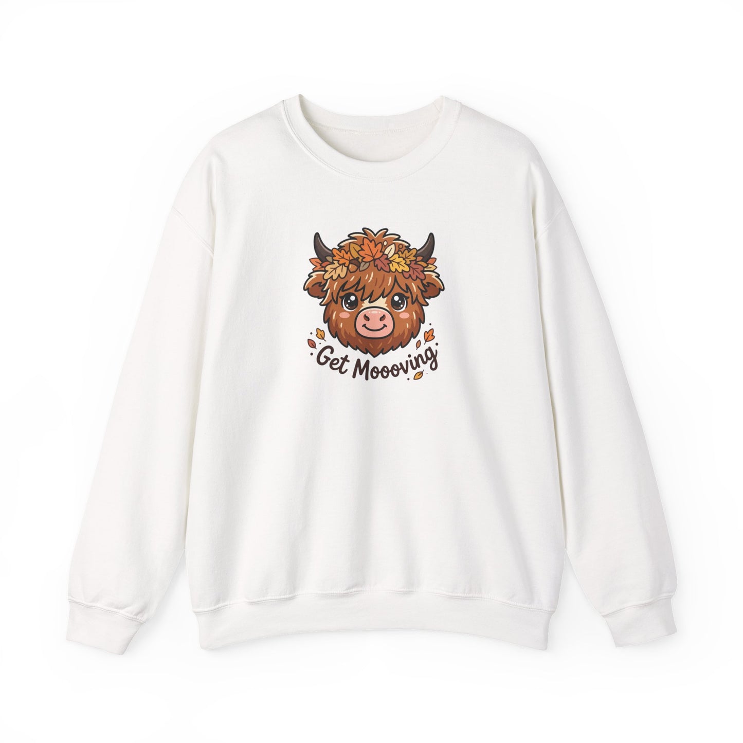 Get Moooving! Fall Highland Cow Sweatshirt