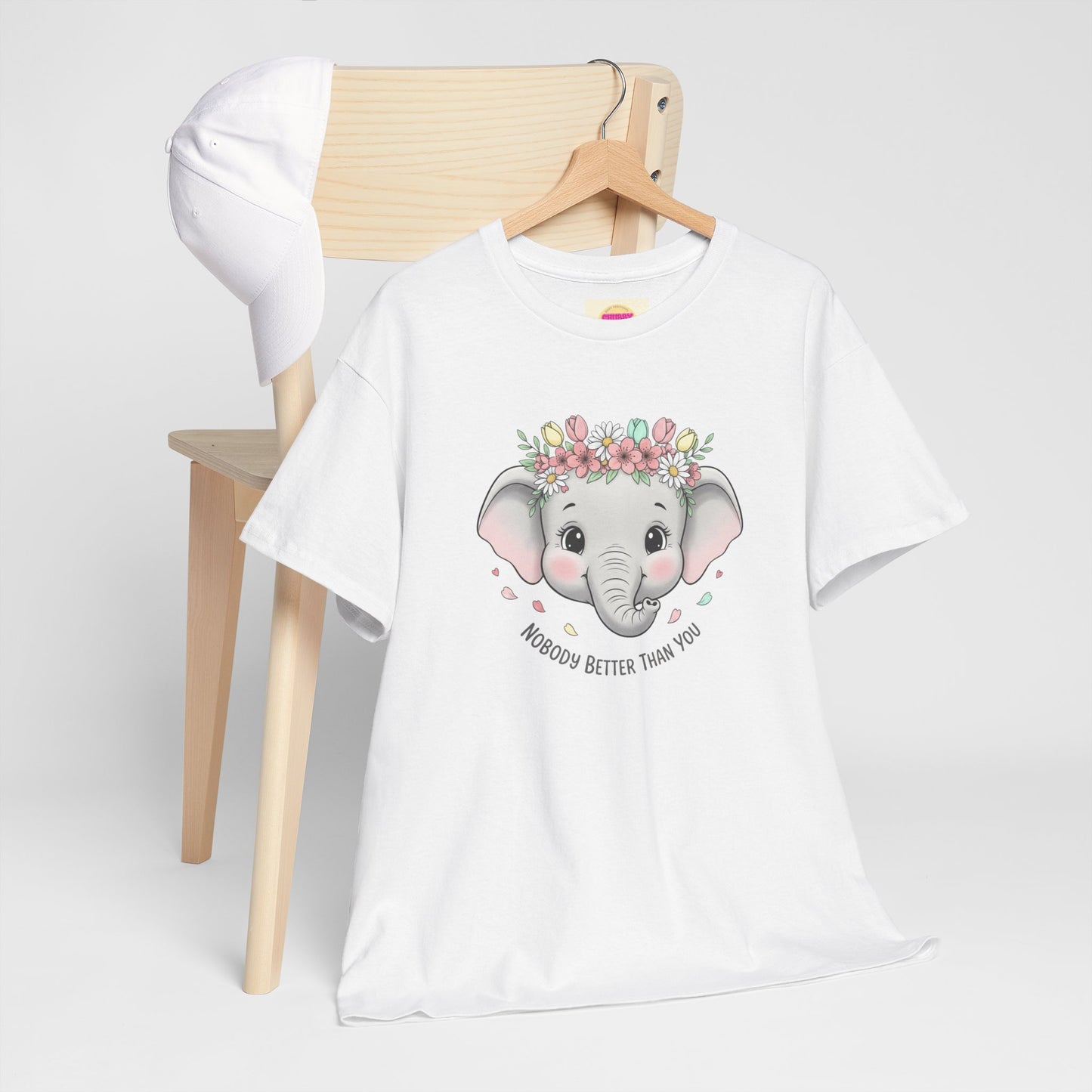 Elephant Floral Crown T-Shirt — "Rainbow Better Than You" Cute Kids Animal Tee