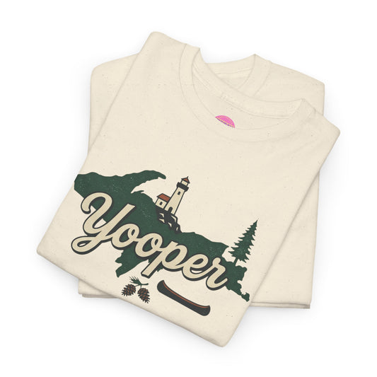 Yooper Lighthouse Tee — Michigan Upper Peninsula Souvenir T-Shirt