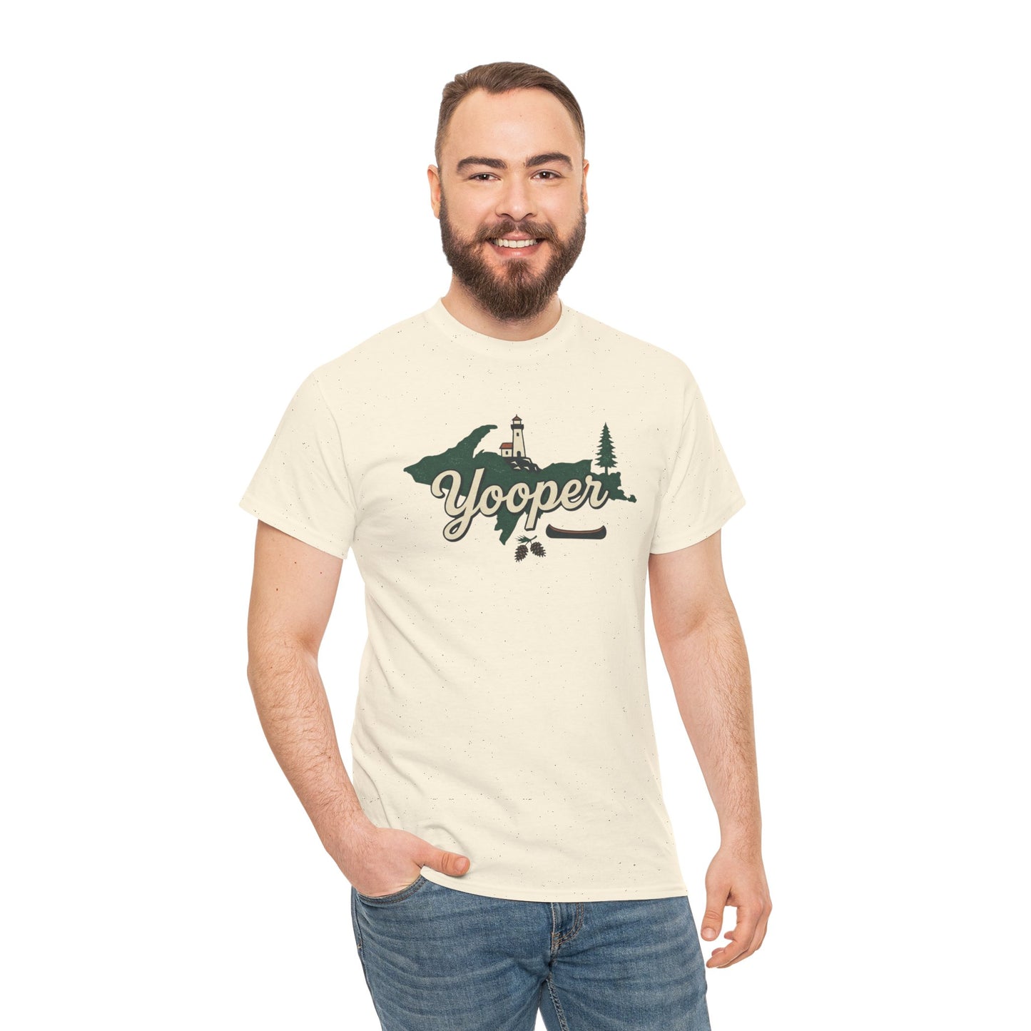Yooper Lighthouse Tee — Michigan Upper Peninsula Souvenir T-Shirt