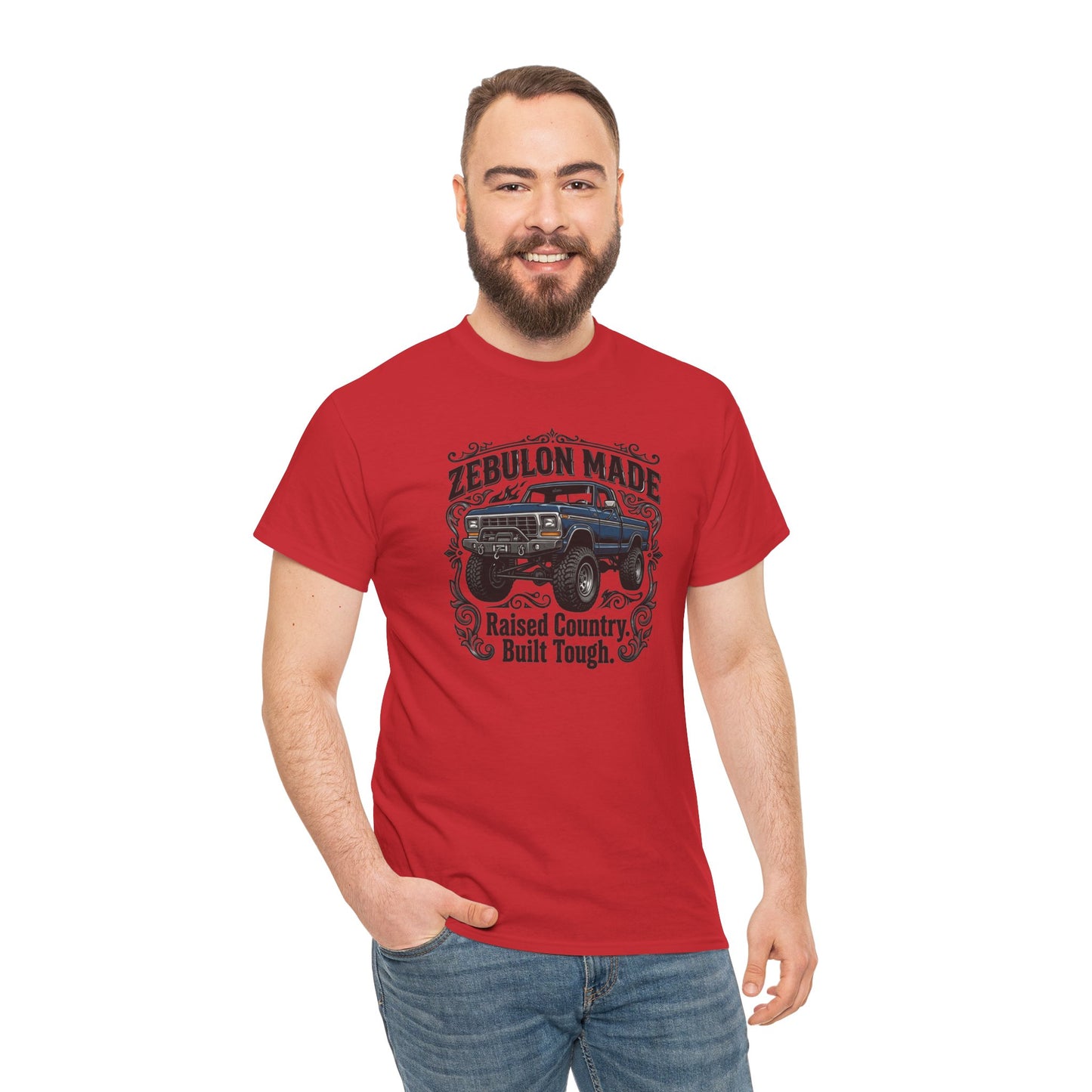 Men's T-shirt Zebulon Made Truck Tee — "Raised Country. Built Tough." Graphic T-Shirt
