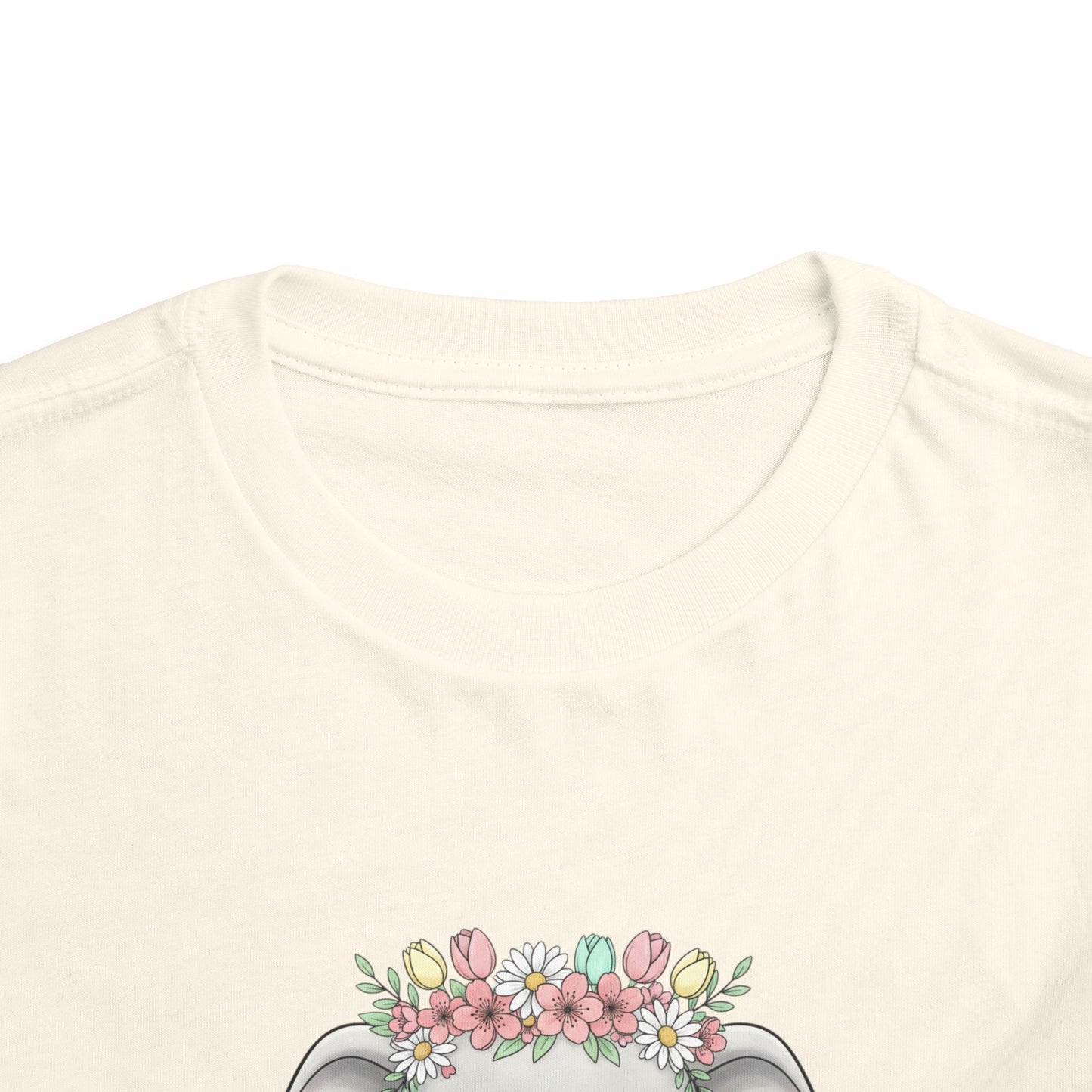 Toddler Tee — Cute Floral Elephant "A Hug Is Better Than Wi‑Fi"