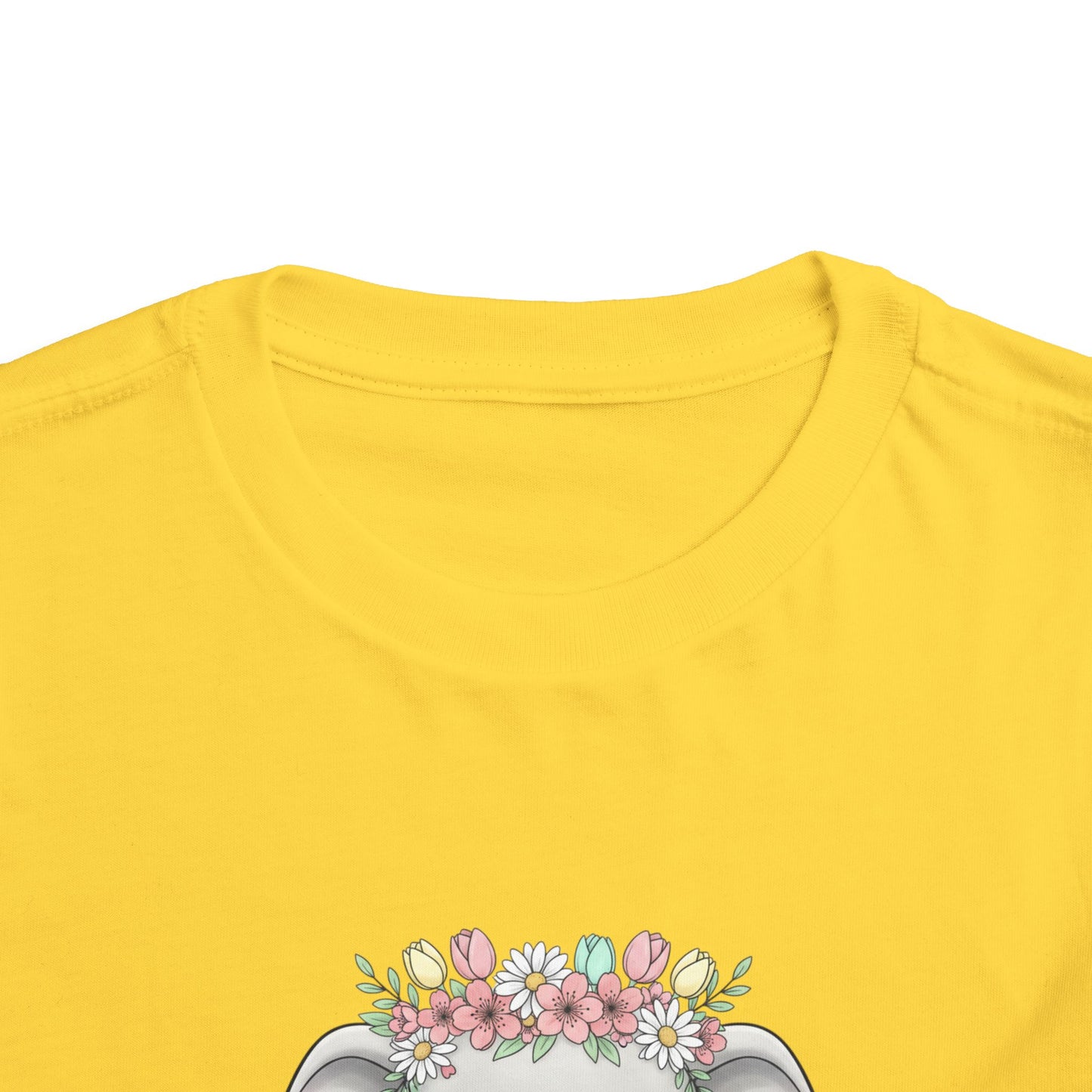 Toddler Tee — Cute Floral Elephant "A Hug Is Better Than Wi‑Fi"