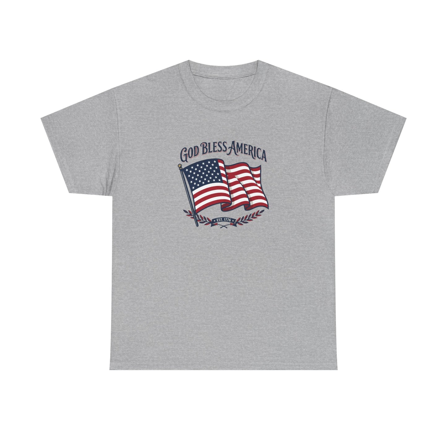 T-Shirt — "God Bless America" Flag Tee | Patriotic 4th of July Shirt
