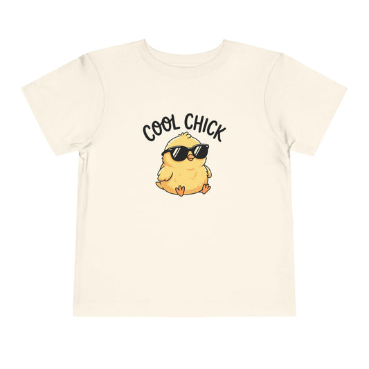 Cool Chick Toddler Tee — Cute Sunglasses Chick Graphic Shirt
