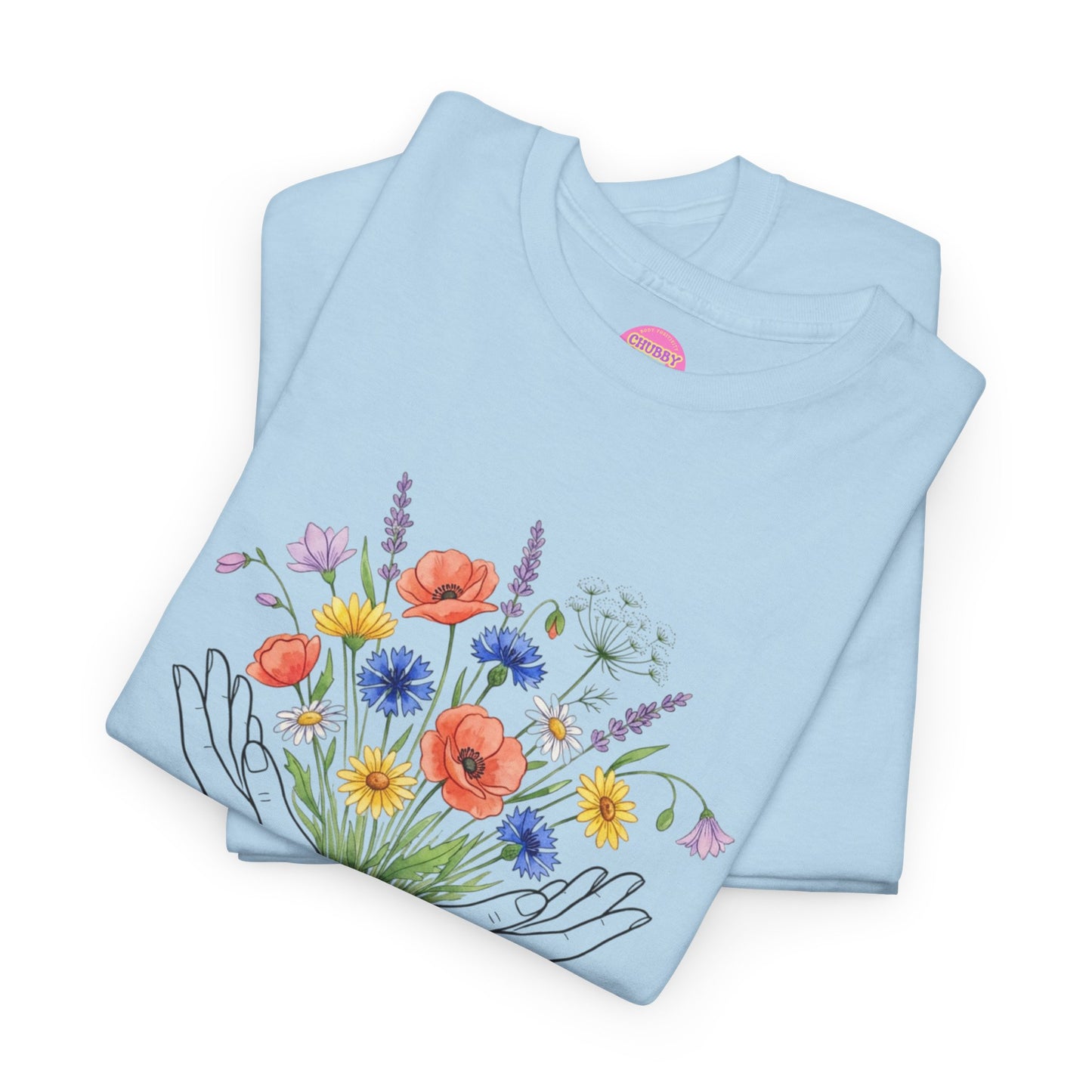 Wildflower Hands Tee — Floral Hands Graphic T-Shirt