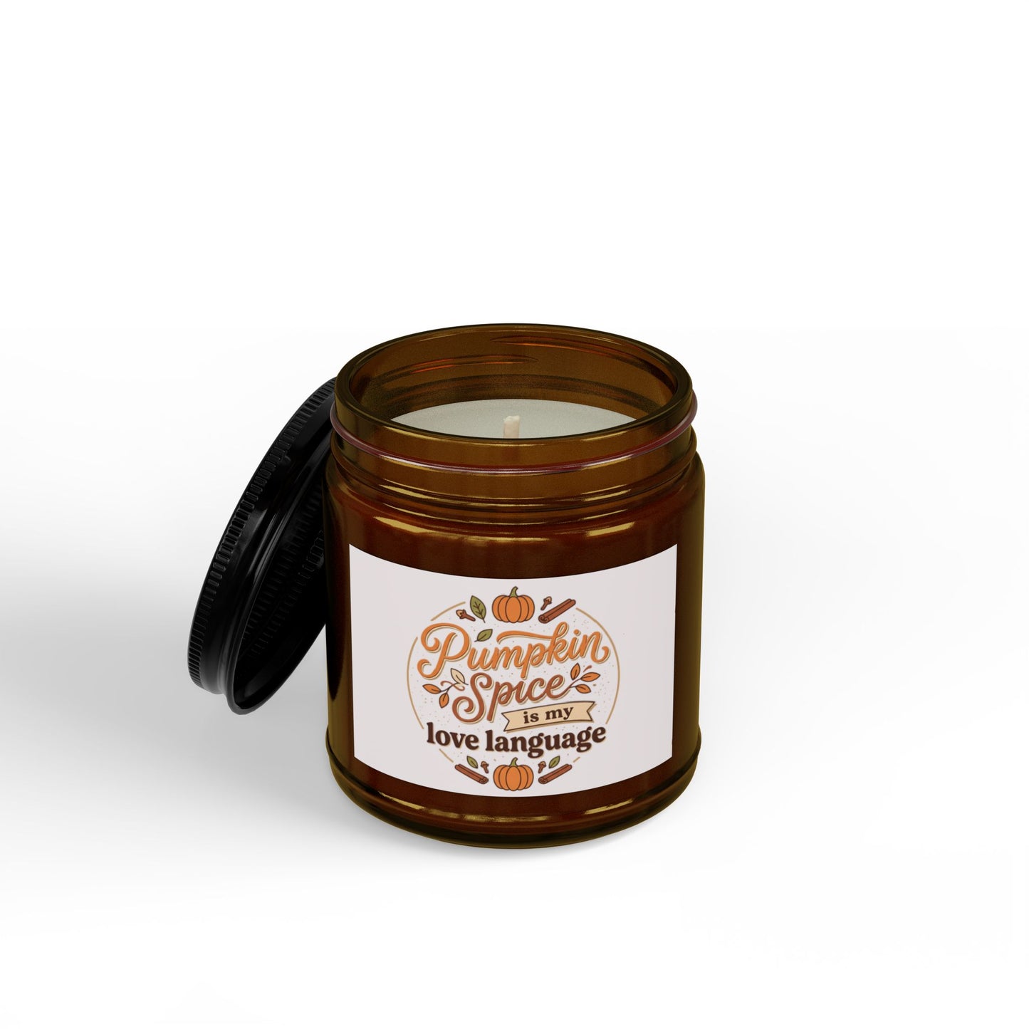 Pumpkin Spice Soy Candle (4oz & 9oz) — "Pumpkin Spice Is My Love Language" Autumn Scented Jar