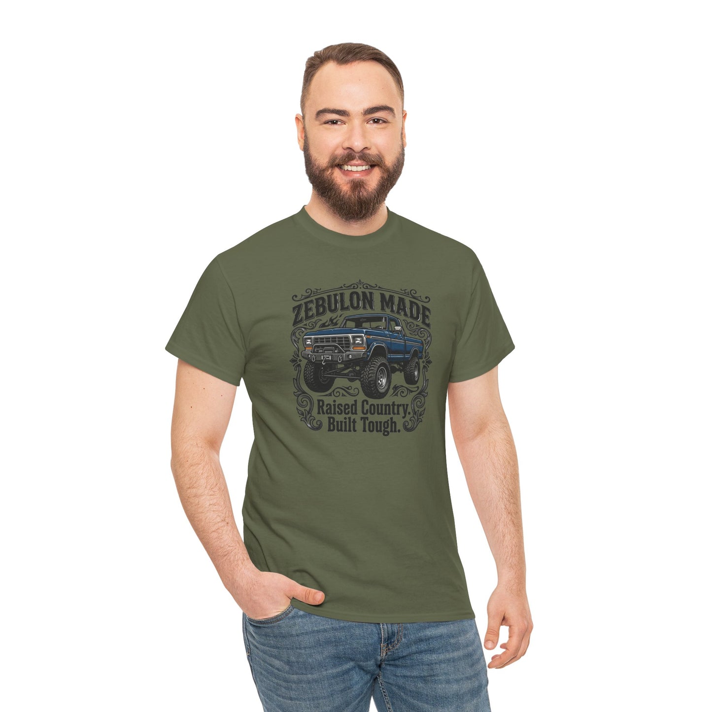 Men's T-shirt Zebulon Made Truck Tee — "Raised Country. Built Tough." Graphic T-Shirt