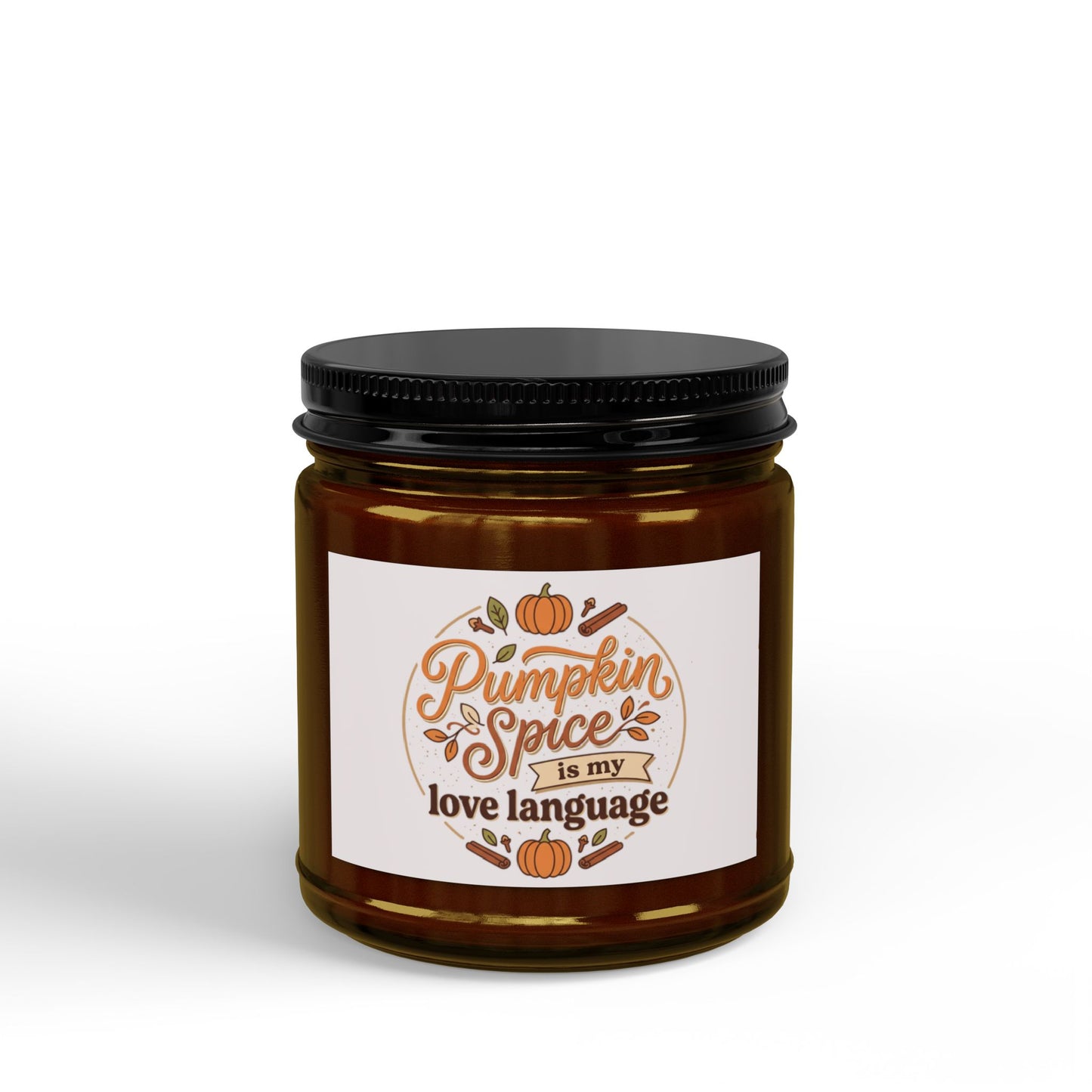 Pumpkin Spice Soy Candle (4oz & 9oz) — "Pumpkin Spice Is My Love Language" Autumn Scented Jar