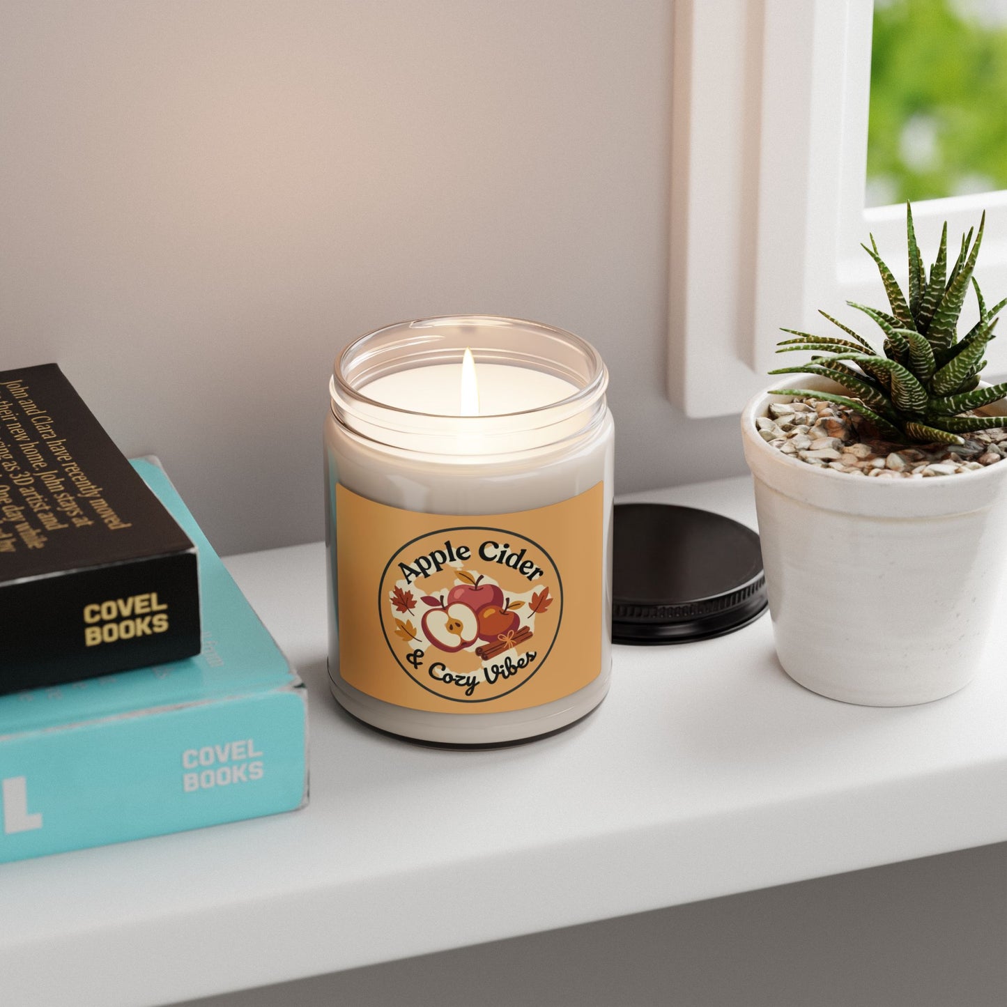 Apple Cider Soy Candle — 9oz Cozy Fall Aromatherapy