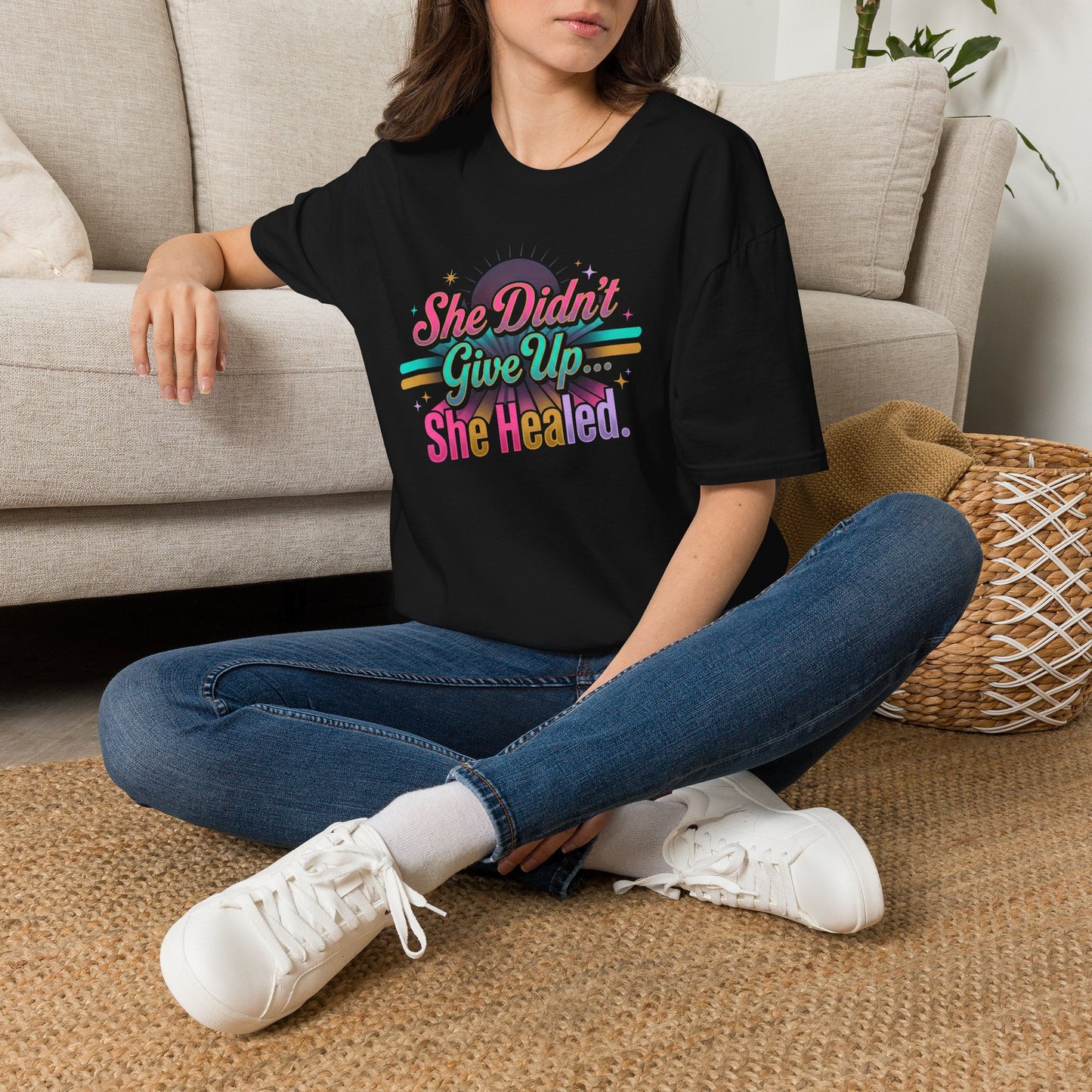 Inspirational Tee — "She Didn't Give Up... She Healed"