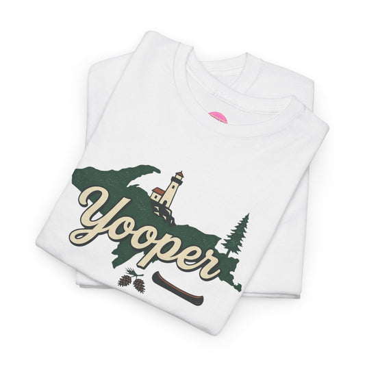 Yooper Lighthouse Tee — Michigan Upper Peninsula Souvenir T-Shirt
