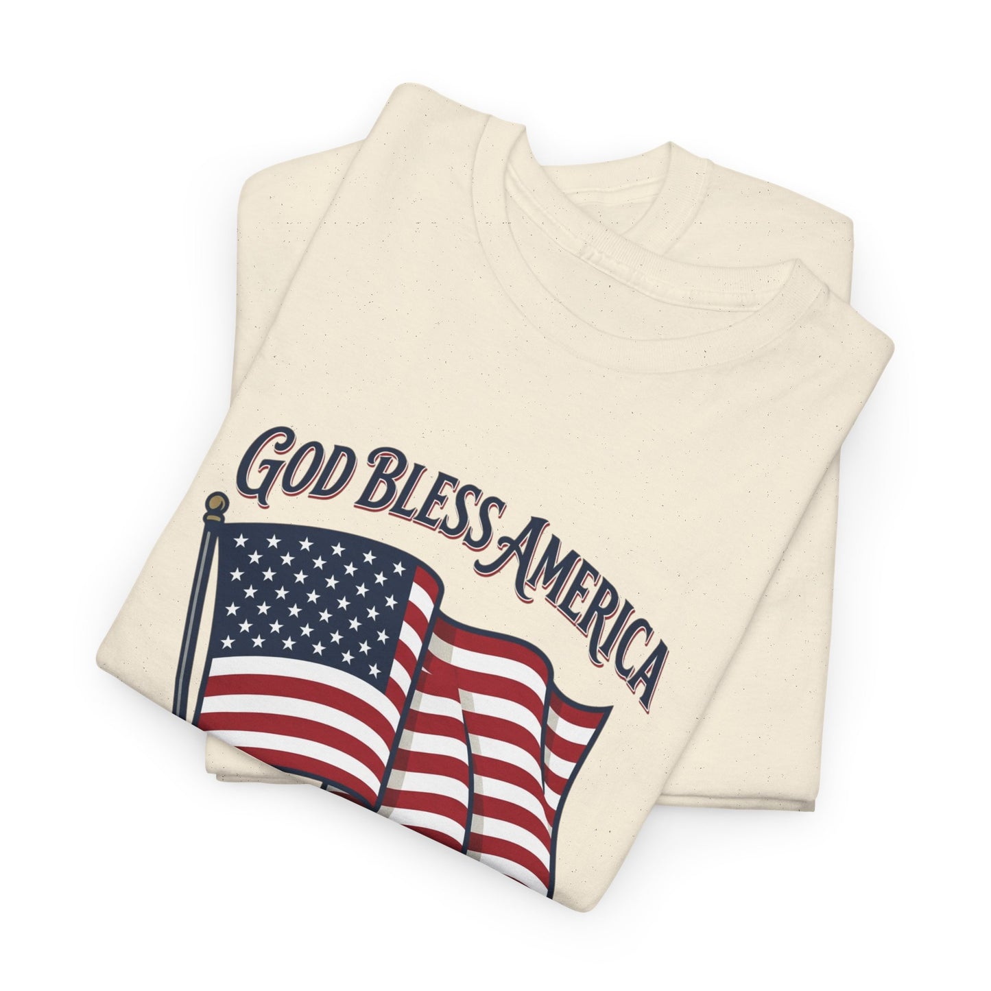Patriotic Tee - "God Bless America" American Flag T-Shirt for 4th of July