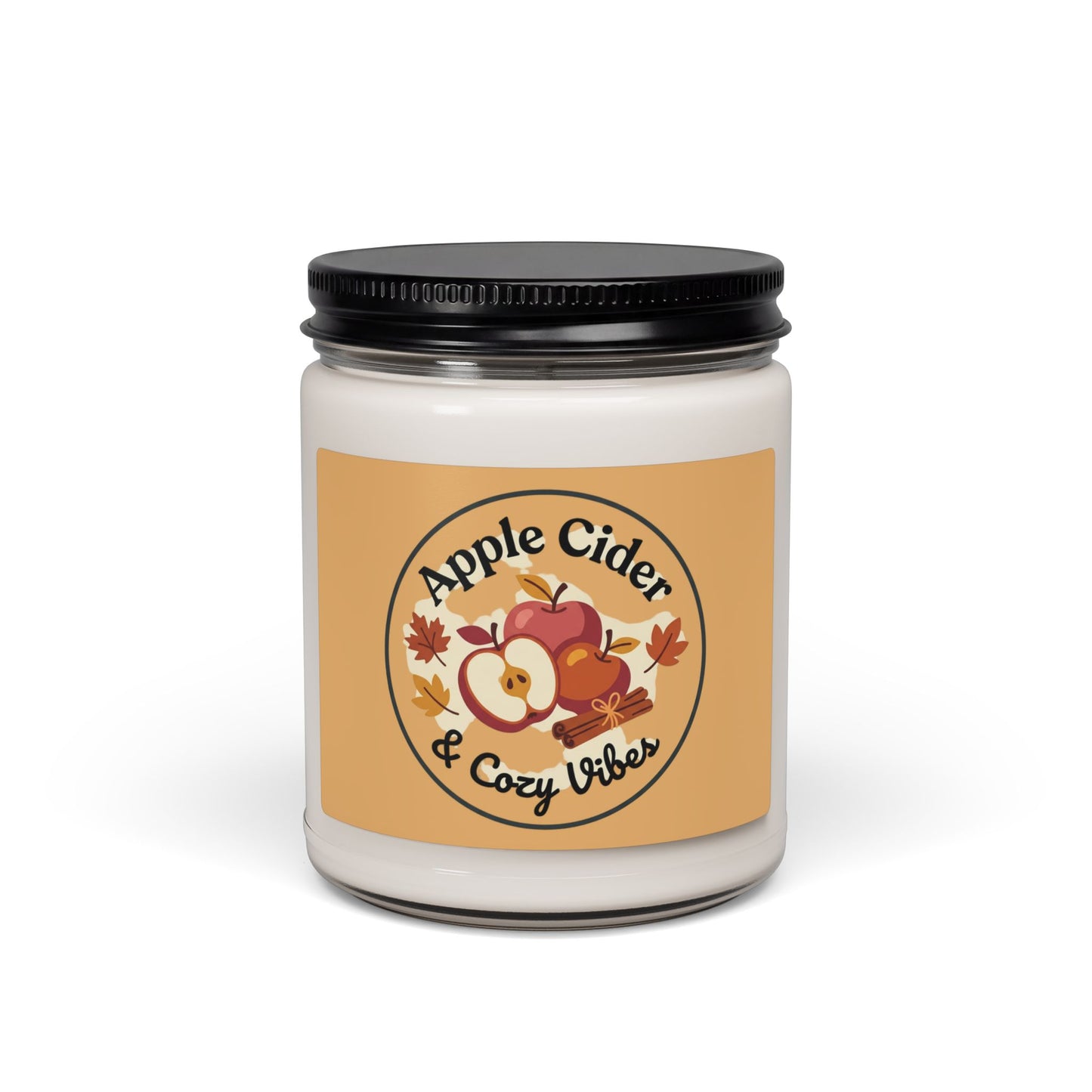 Apple Cider Soy Candle — 9oz Cozy Fall Aromatherapy