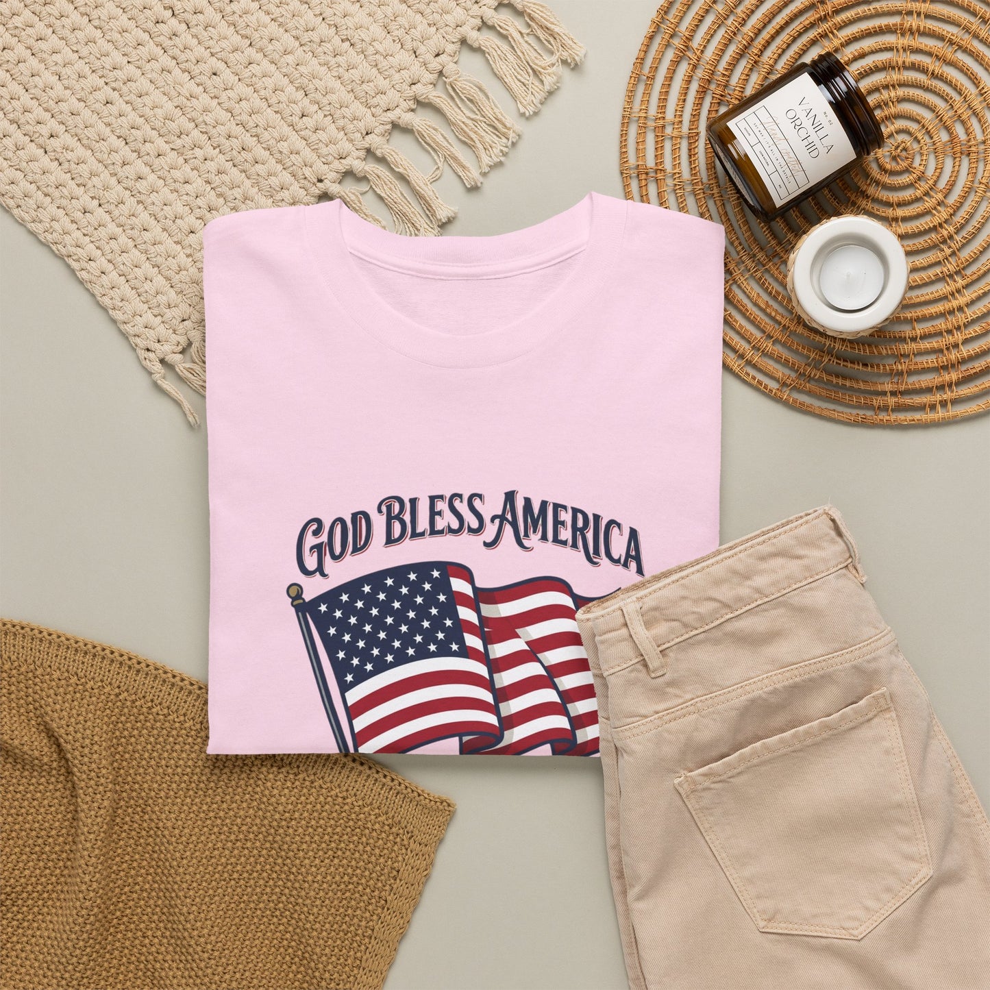 T-Shirt — "God Bless America" Flag Tee | Patriotic 4th of July Shirt