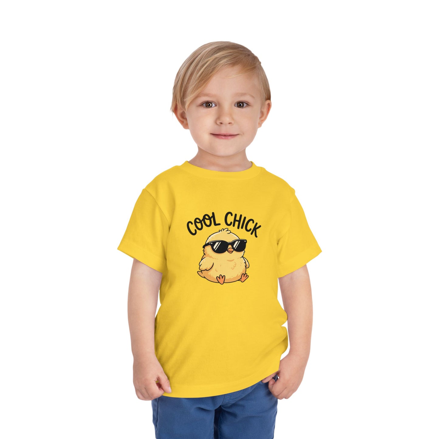 Cool Chick Toddler Tee — Cute Sunglasses Chick Graphic Shirt
