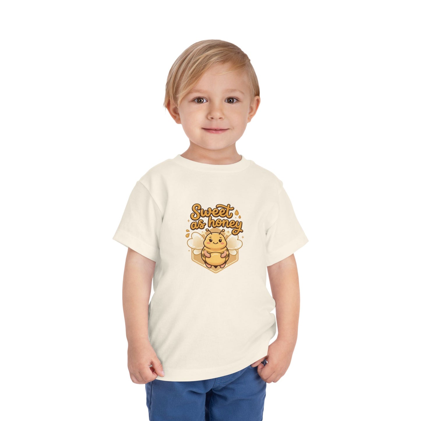 Toddler Tee — "Sweet as Honey" Cute Bee Graphic