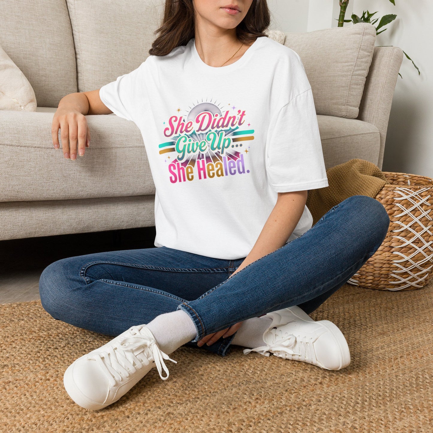 Inspirational Tee — "She Didn't Give Up... She Healed"