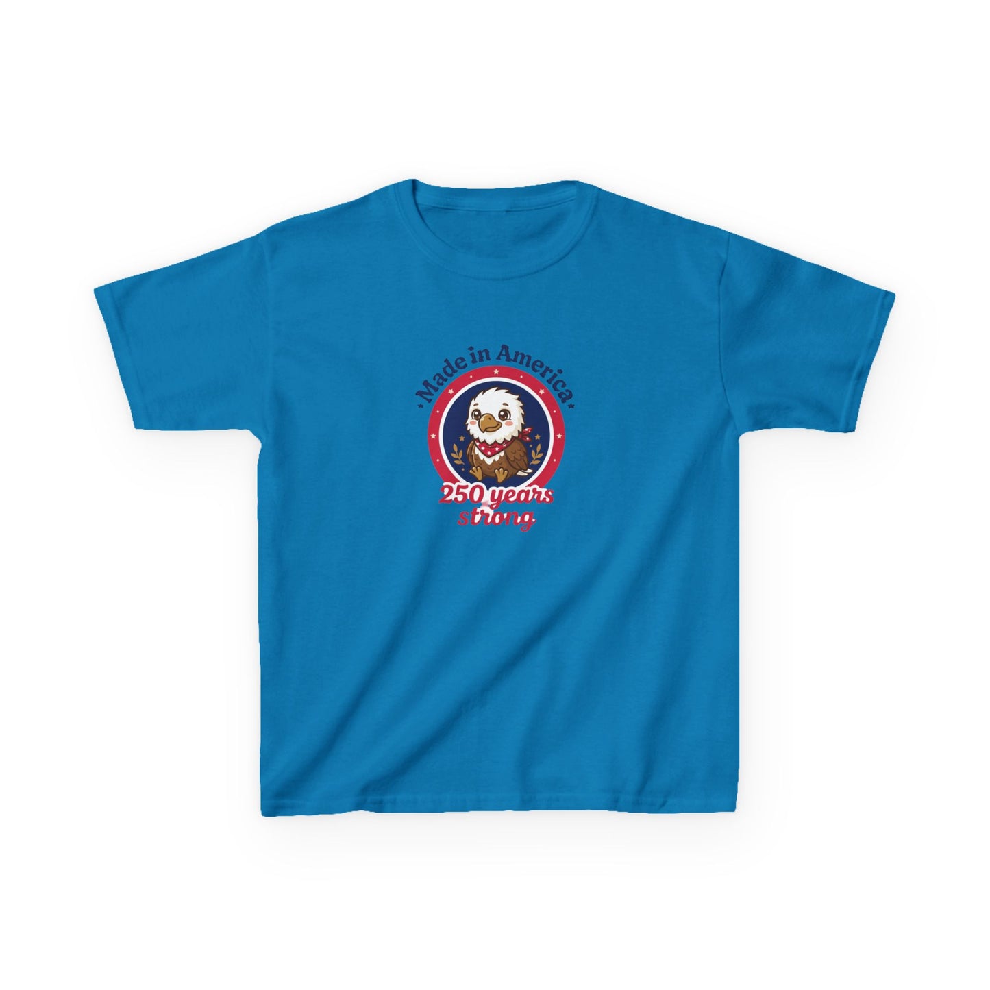 Kids T-Shirt — "Made in America 250 Years Strong" Patriotic Eagle Tee
