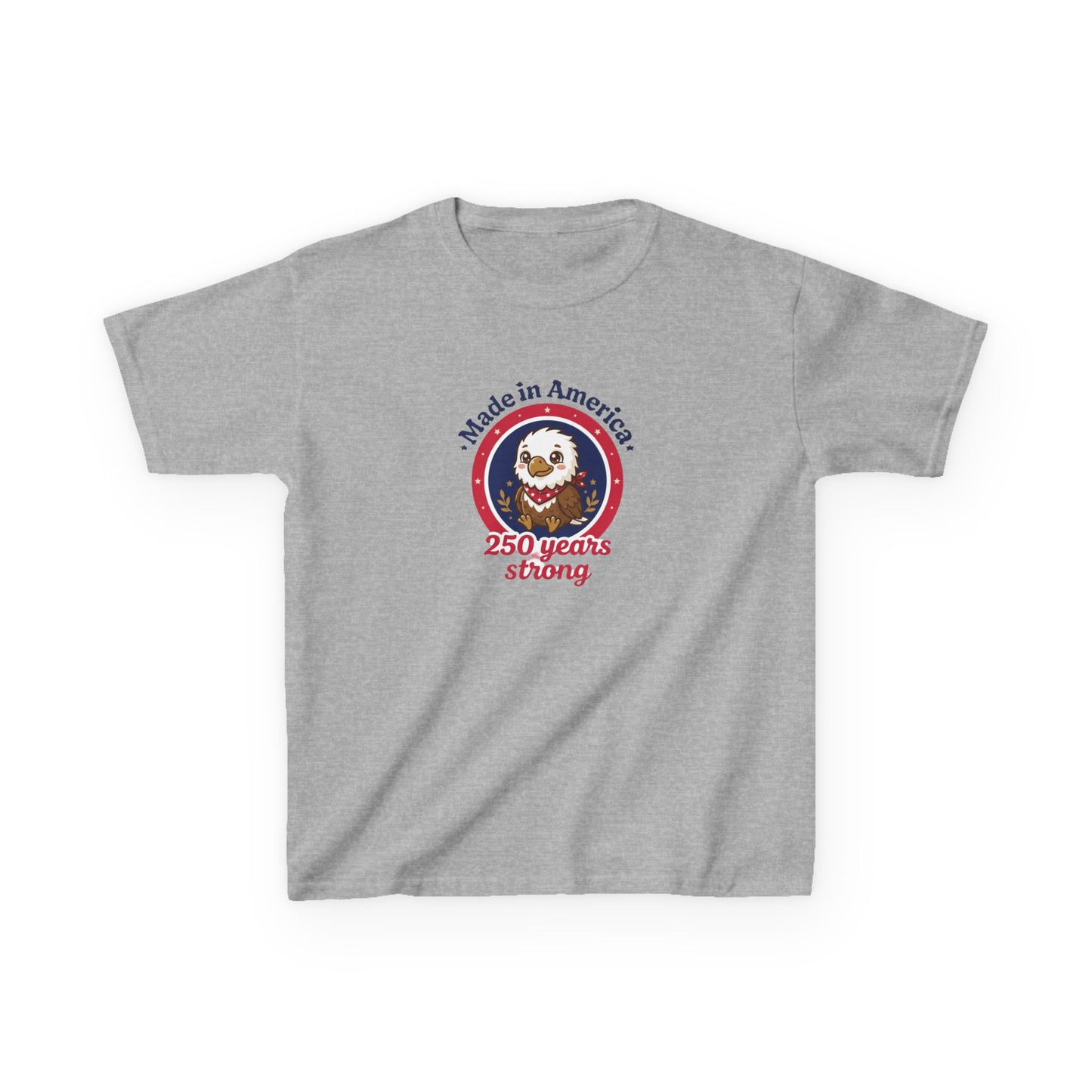 Kids T-Shirt — "Made in America 250 Years Strong" Patriotic Eagle Tee