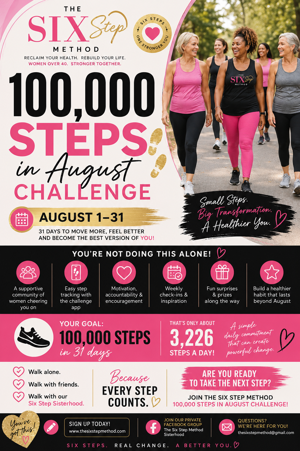 100,000 STEPS IN AUGUST CHALLENGE